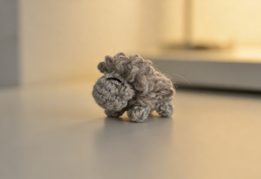 Dimma – Handmade Icelandic Lopi Sheep | Mini Crochet Figurine