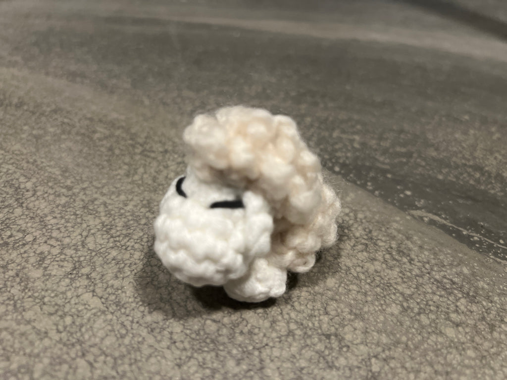 Tiny white crochet sheep - handcrafted Iceland souvenir gift
