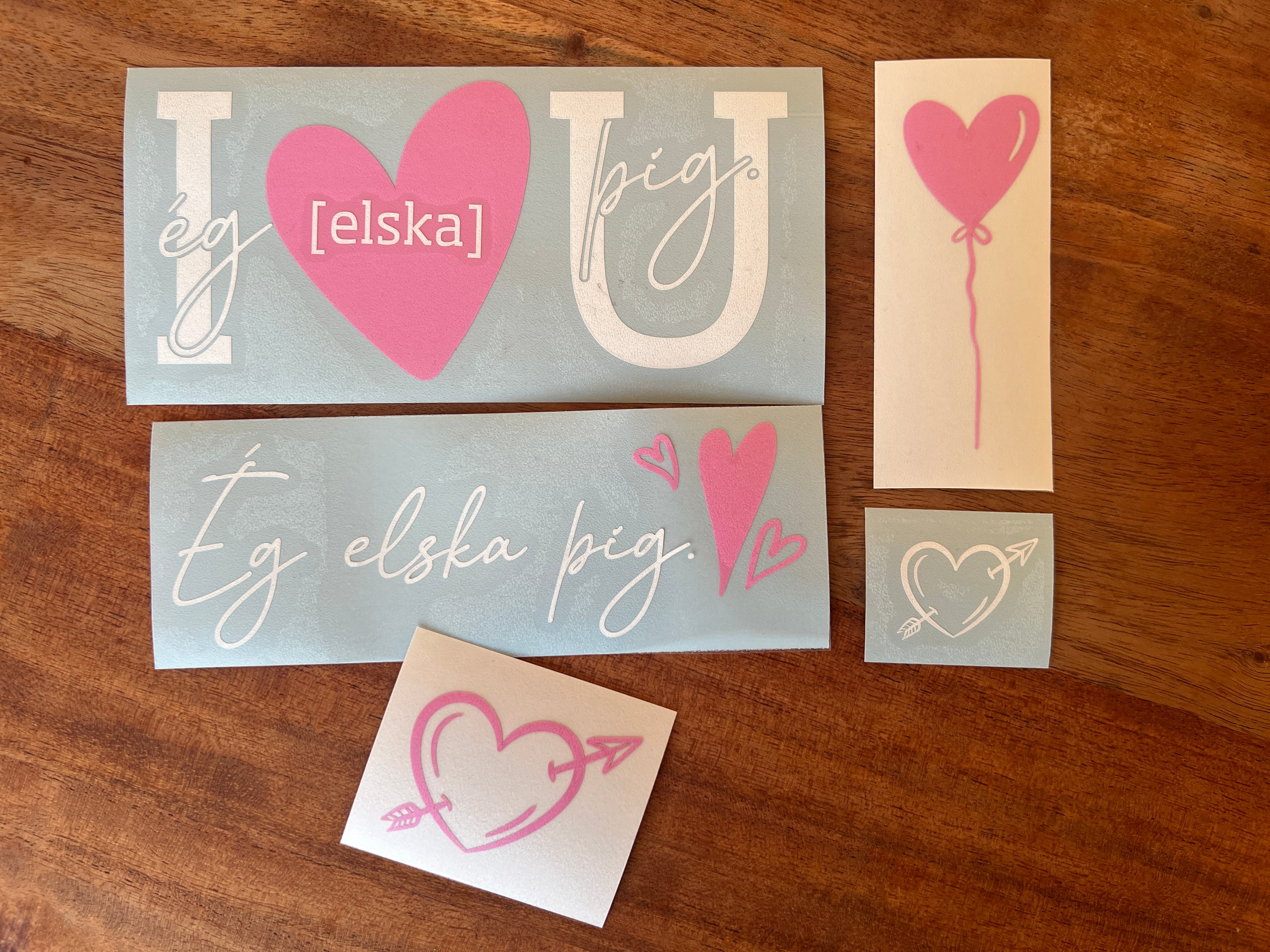 Ég elska þig - Icelandic Love Sticker Set