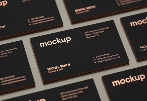 Custom business card design mockup - personalized professional print-ready digital files
