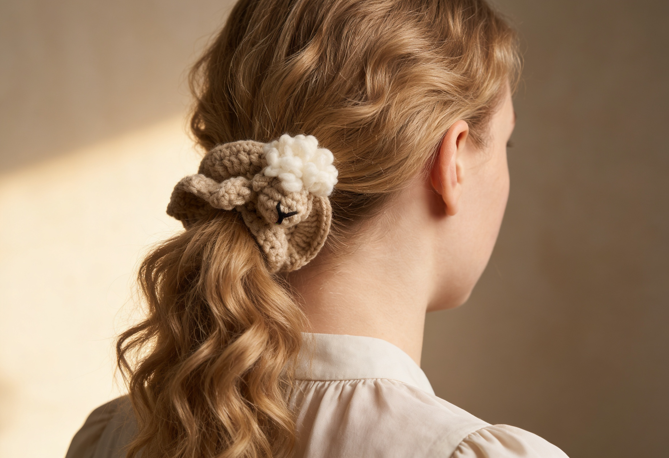 Dúlla – Sheep Hair Tie | Crochet Scrunchie | Handmade in Iceland