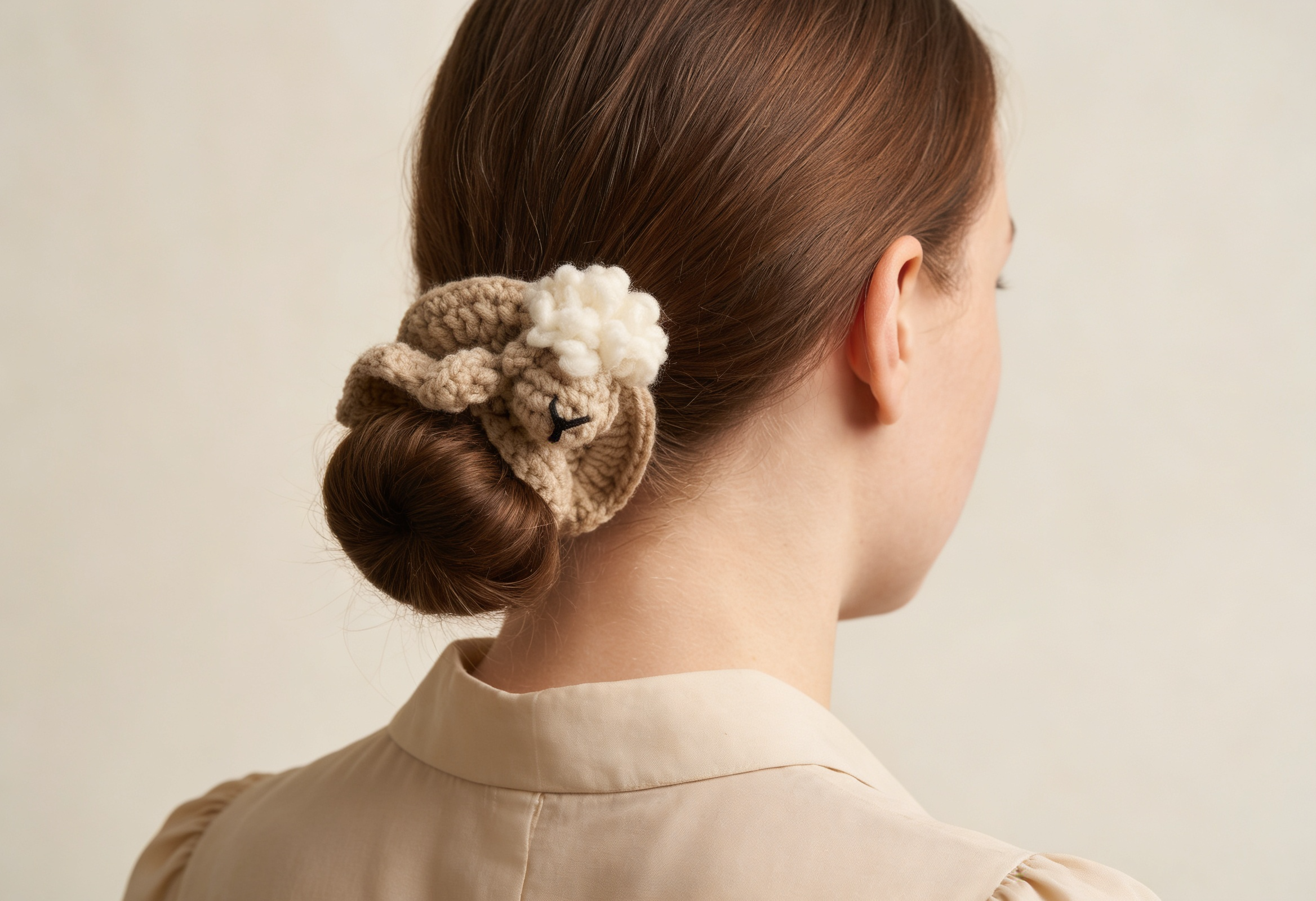 Dúlla – Sheep Hair Tie | Crochet Scrunchie | Handmade in Iceland