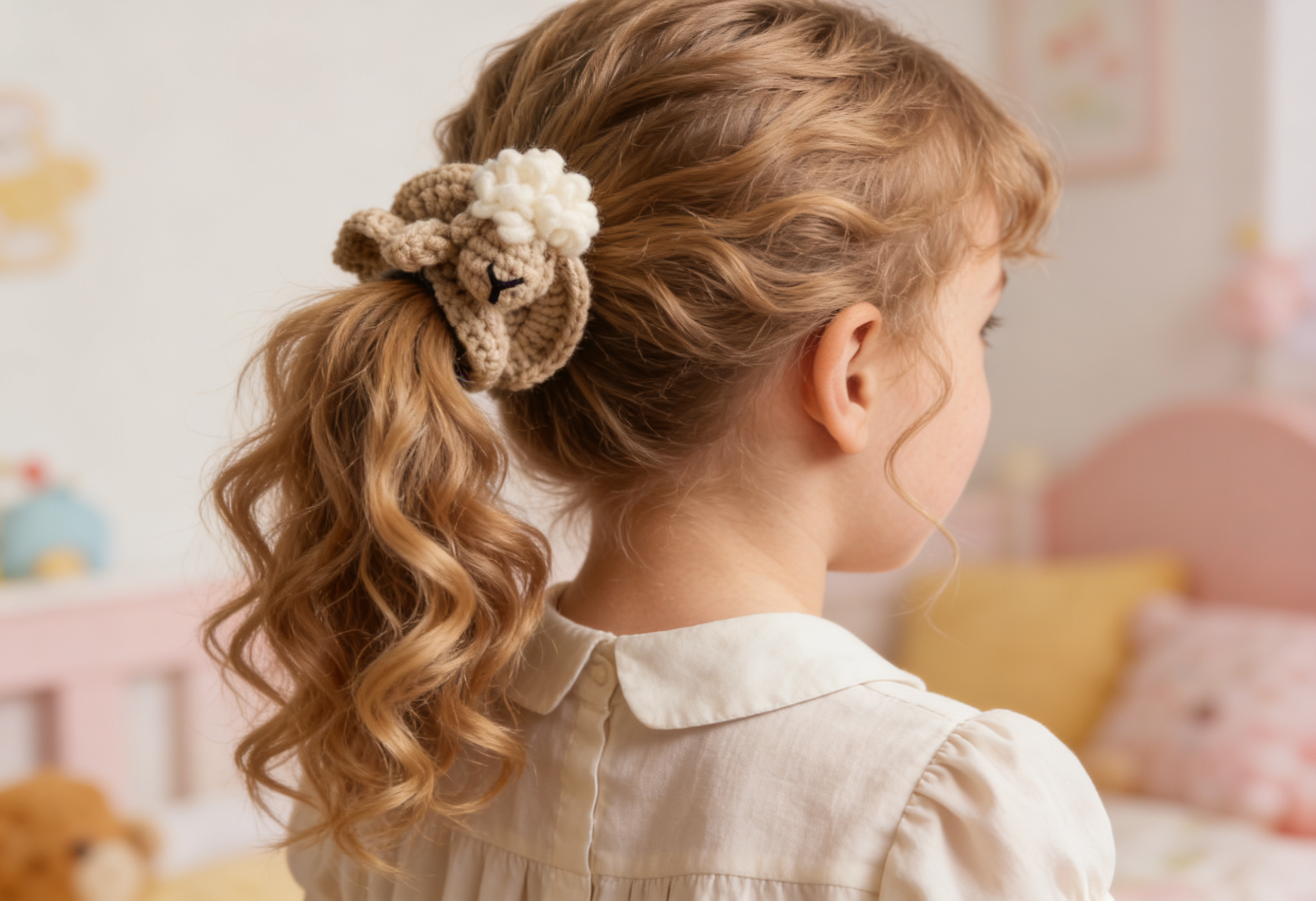 Dúlla – Sheep Hair Tie | Crochet Scrunchie | Handmade in Iceland