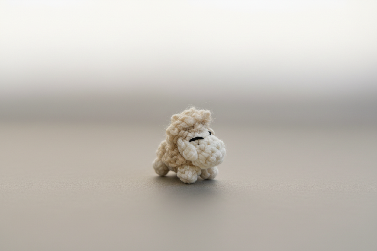Tiny Icelandic Sheep - Mini Crochet Figurine