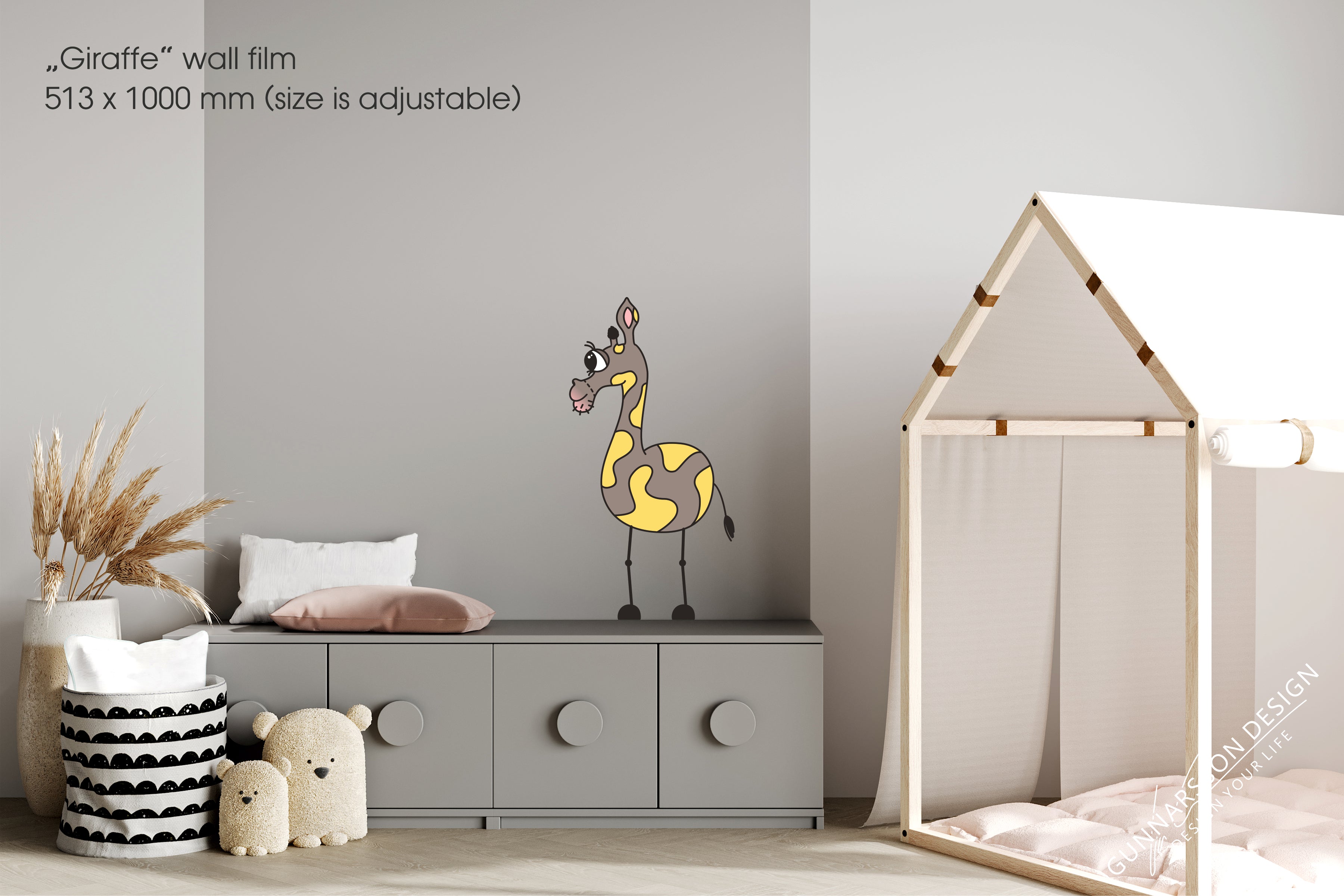 Cute Giraffe Wall Decal – Kids SVG