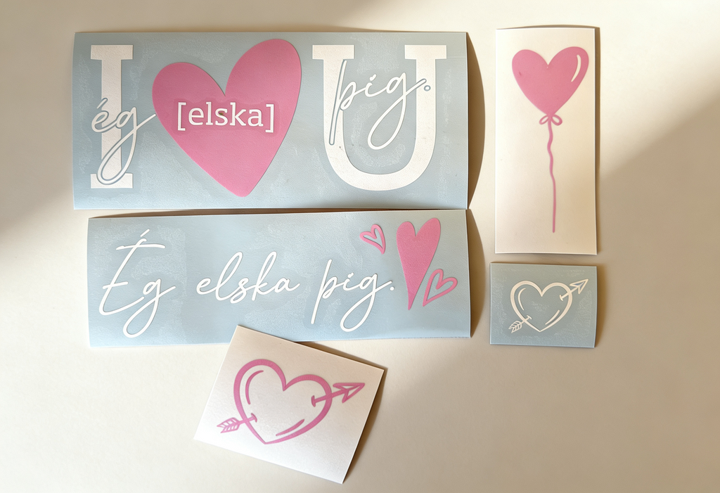 Ég elska þig - Icelandic Love Sticker Set
