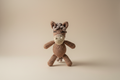 Handmade crochet horse Sunna sitting, approx. 15cm, blended yarn in warm brown, made in Iceland